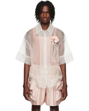 Simone Rocha オフホワイト Carnation Pocket ボクシー シャツ - ナチュラル