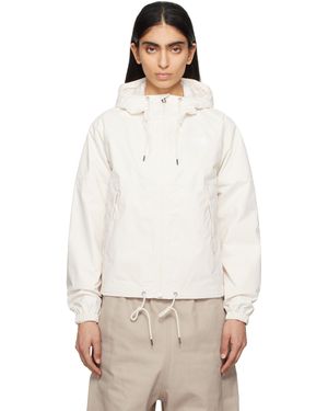 The North Face Imperméable Antora Blanc Cassé À Capuche