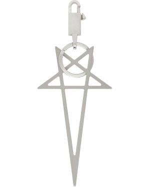 Rick Owens Big Pentagram Keychain - Metallic
