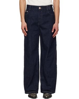 NULLUS Arrows Pocket Selvedge Jeans - Blue