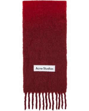 Acne Studios Wool Fringe Scarf - Red