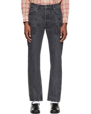STEFAN COOKE Braided Jeans - Blue