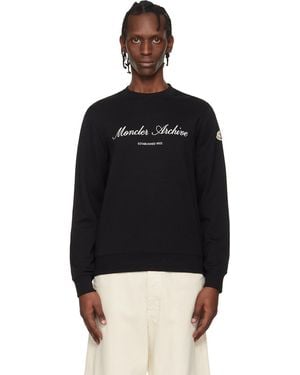 Moncler Cotton Blend Logo Sweatshirt - Black