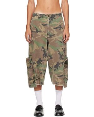 Vetements 3/4 Merged Cargo Pants - Green