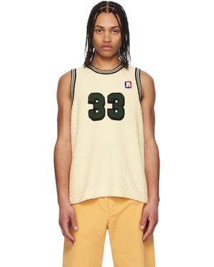 rice nine ten Off- Knitting Basketball Tank Top - Orange