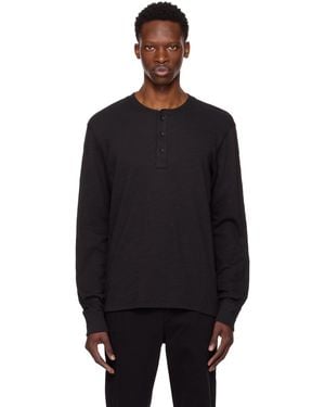 Rag & Bone Classic Flame Henley - Black