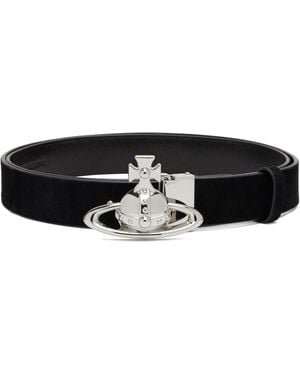 Vivienne Westwood Orb Buckle Belt - Black