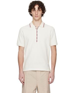 メンズ Thom Browne オフホワイト コットン ワッフル リブカフ