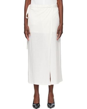 TOTEME Wrap Midi Skirt - White