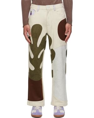 Kidsuper Floral Patchwork Pants - Natural