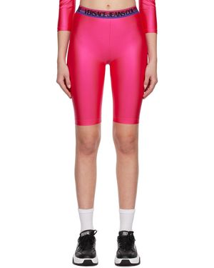 Versace Jeans Couture Shiny バイクショーツ - レッド