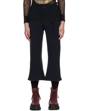 PONDER.ER Pantalon Jean Bleu Marine Exclusif À Ssense - Noir