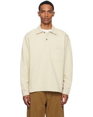 Norse Projects Fraser Relaxed Organic Loopback Ls Polo - Natural