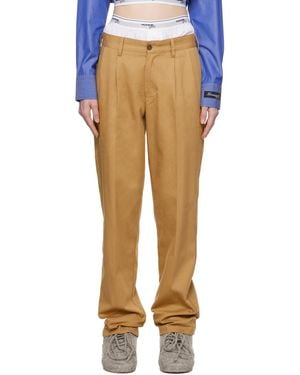 【関税込み】HommeGirls カーキ Big Belt トラウザーズ HOMMEGIRLS カーキ Big Belt トラウザーズ ナチュラル | Lyst