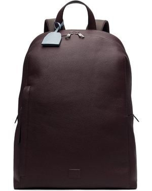 Paul Smith Burgundy Leather Backpack - Brown