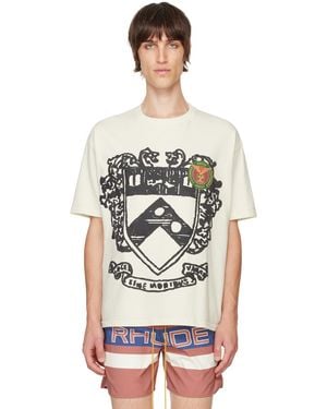 Rhude オフホワイト Runway クレスト Tシャツ - マルチカラー