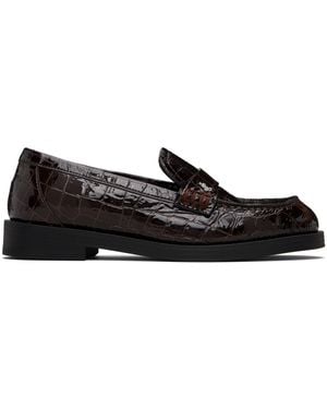Jimmy Choo Burgundy Ivy Loafers - Black