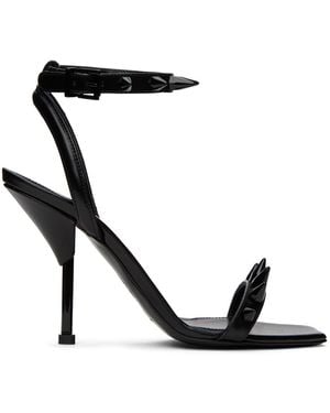 McQueen Black Studded Heeled Sandals