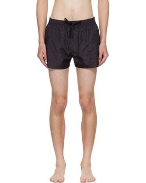 Balmain ブラック レオパード スイムショーツ