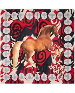 Vivienne Westwood Horse Square Scarf - Red