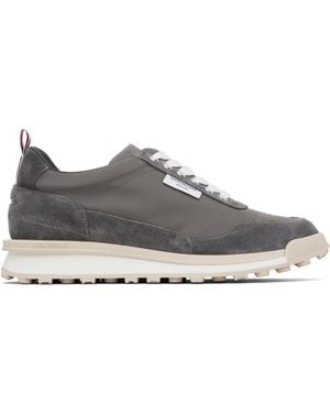 Thom Browne Double Tech Nylon Alumni Trainers - Grey