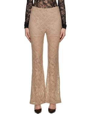 lesugiatelier Floral Leggings - Natural