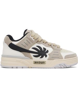 Palm Angels Taupe Venice Suede Trainers - Black