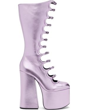 Marc Jacobs 'The Metallic Kiki' Knee High Boots - White