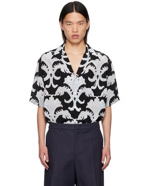 Valentino &ブルー Metamorphos Wall シャツ - ブラック