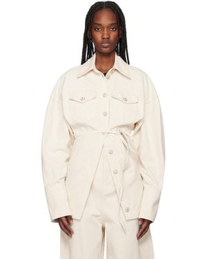 Sportmax Off- Biblios Denim Jacket - Natural