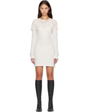 Acne Studios Off- Layered Minidress - White
