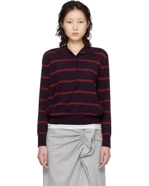 Dries Van Noten Merino Wool Polo - Purple