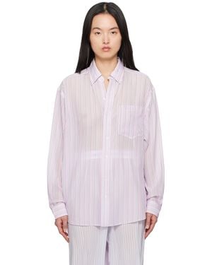 Alexander Wang ピンク オーバーサイズ シルク シフォン シャツ - マルチカラー