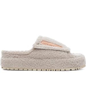PDF Sherpa Fleece Sandals - Black