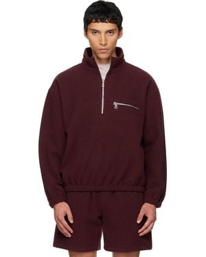 Rier Ssense Exclusive Fleece Jacket - Red