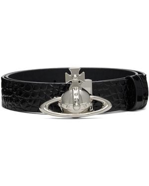 Vivienne Westwood Orb Buckle Belt - Black