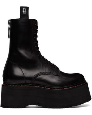 R13 Double Stack Boots - Black