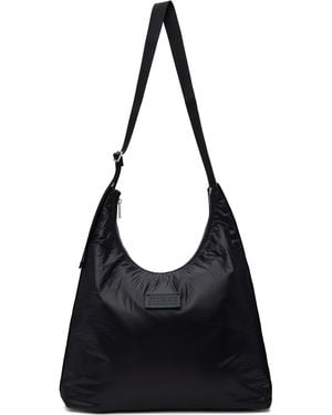 MM6 by Maison Margiela Crunched Nylon Shoulder Bag - Black