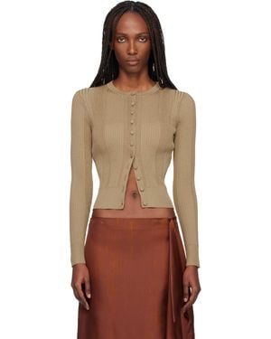 Proenza Schouler Khaki Currin Cardigan - Multicolour