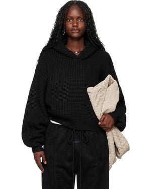 Fear Of God Holiday Heavy Waffle 90S Hoodie - Black
