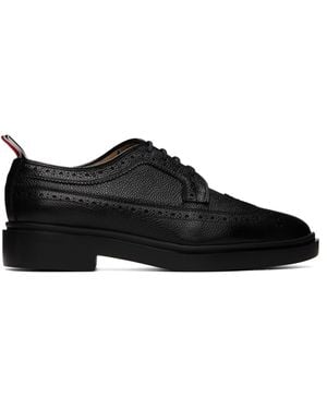 Thom Browne Pebble Grain Lightweight Classic Longwing Brogues - Black