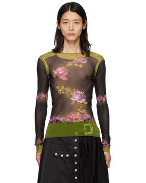Jean Paul Gaultier ーン Fleurs Petit Grand 長袖トップス - ブラック