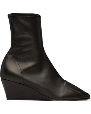 Hereu Bottines À Talon Compensé Resso Noires