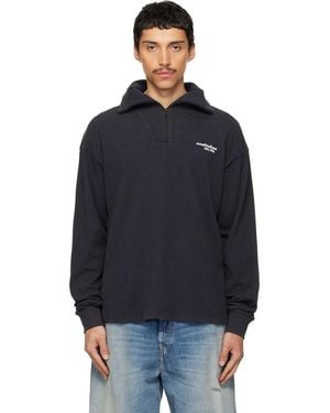 Acne Studios Half-Zip Logo Track Jacket - Blue