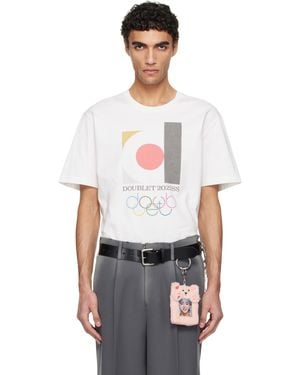 Doublet ホワイト '2025Ss' Logo Tシャツ