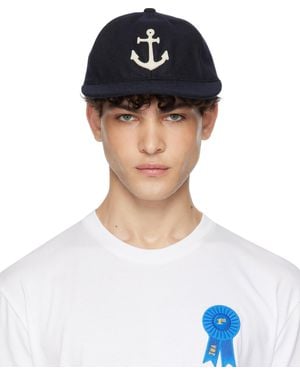 Uniform Bridge Anchor Wool Ball Cap - Blue
