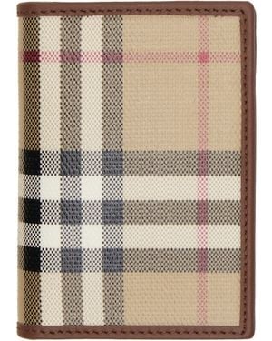 Burberry Check Folding Card Holder - Multicolour