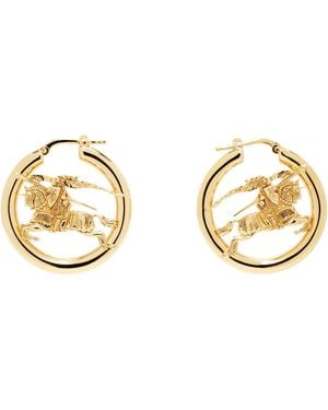 Burberry Knight Hoop Earrings - Metallic