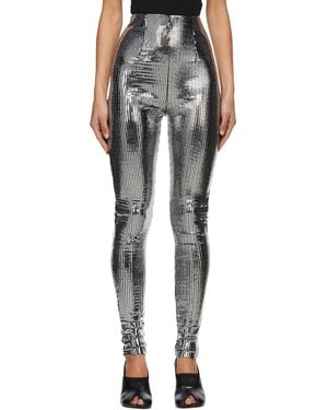 MM6 by Maison Margiela Metallic Leggings - Black