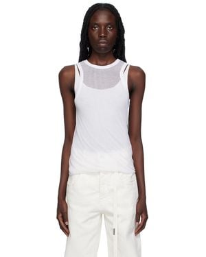 Ann Demeulemeester White Herlinde Tank Top - Black